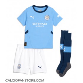 Maglia Calcio Manchester City Rodri Hernandez #16 Prima Divisa Bambino 2024-25 Manica Corta (+ pantaloncini)